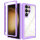 Hülle für Samsung Galaxy S24 Ultra Handyhülle 2 Teilig Bumper Case Kantenschutz Lila