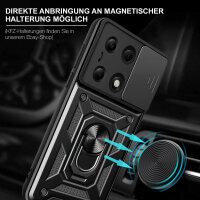 Outdoor Panzer Hülle Xiaomi Redmi Note 13 Pro 4G Handyhülle Kameraschutz Ring Schwarz