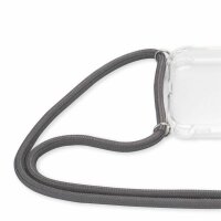 Handy Hülle mit Band Schutzhülle Handykette Seil Silikon Handy Tasche mit Schnur Nokia 5.4 Grau