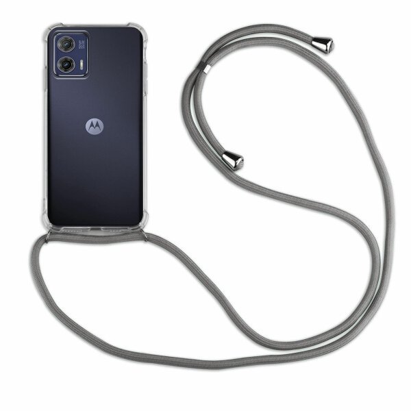 betterfon Handykette für Motorola Moto G73 5G Handyhülle mit Band Hülle mit Kord Grau