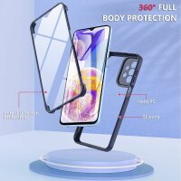 360° Grad Hülle für Samsung Galaxy A23 5G vollschutz Integriertem Displayschutz Blau