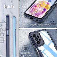 360° Grad Hülle für Samsung Galaxy A23 5G vollschutz Integriertem Displayschutz Blau