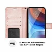 Handy Tasche für ZTE Blade Hülle Schutzhülle Klapphülle Flip Case Schale Etui BF Rosegold Blade A31