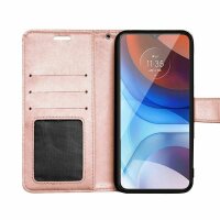 Handy Tasche für ZTE Blade Hülle Schutzhülle Klapphülle Flip Case Schale Etui BF Rosegold Blade A31