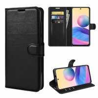 Xiaomi, Handy Tasche Handyhülle Schutzhülle Hülle Flipcase Klapphülle Etui Case Xiaomi Redmi Note 10 Schwarz