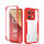 360° Grad Hülle Xiaomi Redmi Note 13 Pro 4G mit Integriertem Displayschutz Rot
