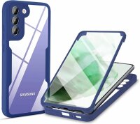 360° Grad Hülle für Samsung Galaxy S23 vollschutz Integriertem Displayschutz Blau