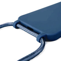 Handykette für Samsung Hanyhülle mit Band Hülle mit Kodel Smartphone Halskette Galaxy S24+ Blau
