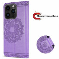 Handyhülle für Apple iPhone 14 Pro – Mandala Case Lila