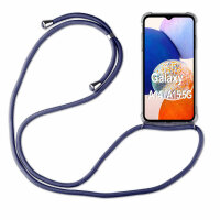Handykette für Samsung Galaxy A14 Handyhülle mit Band Case Hülle mit Kordel Hand Blau
