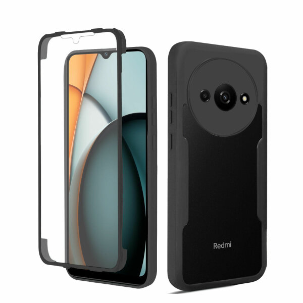 360° Grad Hülle Xiaomi Redmi A3 Rundum vollschutz Integriertem Displayschutz Schwarz