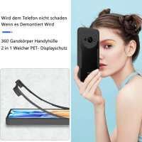 360° Grad Hülle Xiaomi Redmi A3 Rundum vollschutz Integriertem Displayschutz Schwarz