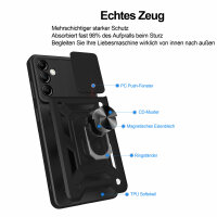 Outdoor Panzer Hülle für Samsung Galaxy A14 mit Kameraschutz Ringhalter Bumper  Schwarz