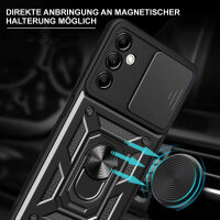 Outdoor Panzer Hülle für Samsung Galaxy A14 mit Kameraschutz Ringhalter Bumper  Schwarz