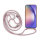 Handykette für Samsung Hanyhülle mit Band Hülle mit Kodel Smartphone Halskette Galaxy A34 Rosa
