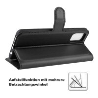 Handy Tasche für Samsung Galaxy A51 SM-A515 Hülle Case Buchhülle Klapphülle TPU PU-Leder Schwarz