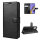 Handy Tasche für Samsung Galaxy A51 SM-A515 Hülle Case Buchhülle Klapphülle TPU PU-Leder Schwarz
