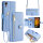 Handykette Samsung Hülle mit Band Handyhülle Kartenfächer PU Leder Umhängetasche Galaxy Xcover 7 Hellblau
