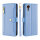Handykette Samsung Hülle mit Band Handyhülle Kartenfächer PU Leder Umhängetasche Galaxy Xcover 7 Hellblau