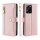 Handykette Xiaomi Hülle mit Band Handyhülle Kartenfächer PU Leder Umhängetasche Redmi Note 12 Pro 5G / Poco X5 Pro 5G Rosa
