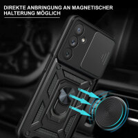 Outdoor Panzer Hülle für Samsung Galaxy A54 5G mit Kameraschutz Ringhalter  Schwarz