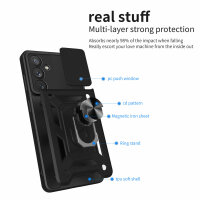 Outdoor Panzer Hülle für Samsung Galaxy A54 5G mit Kameraschutz Ringhalter  Schwarz