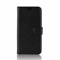 Handy Tasche Huawei Handyhülle Cover Case Klapp Schutz Hülle Etui Wallet Bumper Huawei Y5 2019 Schwarz