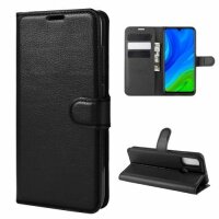 Handy Tasche Huawei Handyhülle Cover Case Klapp Schutz Hülle Etui Wallet Bumper Huawei P Smart 2020 Schwarz