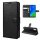 Handy Tasche Huawei Handyhülle Cover Case Klapp Schutz Hülle Etui Wallet Bumper Huawei P Smart 2020 Schwarz