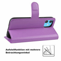 Handyhülle für Apple iPhone 11 – Klapphülle PU-Leder Lila