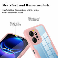 360° Grad Hülle Xiaomi Redmi Note 12 4G Rundum vollschutz mit Displayschutz Rosa