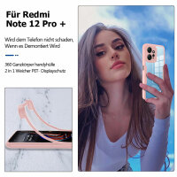 360° Grad Hülle Xiaomi Redmi Note 12 4G Rundum vollschutz mit Displayschutz Rosa