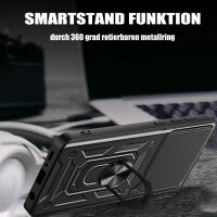 Outdoor Panzer Hülle Xiaomi Redmi 13 /Poco M6 Handyhülle Kameraschutz Ringhalter Schwarz
