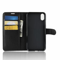 Apple iPhone Handy Tasche Flip Cover Case Buch Klapp Schutz Hülle Etui Bumper Apple iPhone XS Max Schwarz