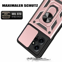 Outdoor Panzer Hülle Xiaomi Redmi Note 12 4G Handyhülle Kameraschutz Ringhalter Rosegold