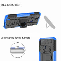Realme C21Y / C25Y, Hülle Schutzhülle Handy Tasche Outdoor Case Cover Bumper TPU Blau