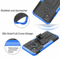 Realme C21Y / C25Y, Hülle Schutzhülle Handy Tasche Outdoor Case Cover Bumper TPU Blau