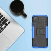 Realme C21Y / C25Y, Hülle Schutzhülle Handy Tasche Outdoor Case Cover Bumper TPU Blau