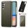 Hülle Handyhülle Stoßfeste Handy Tasche Ultra-Dünn Case Leder Bumper für Samsung Galaxy A55 Grün