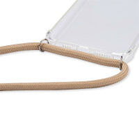 Handykette für Xiaomi Redmi 12 Handyhülle mit Band Case Hülle mit Kordel Hand Beige / Braun