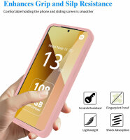 360° Grad Hülle Xiaomi Redmi Note 13 5G vollschutz Integriertem Displayschutz Rosa