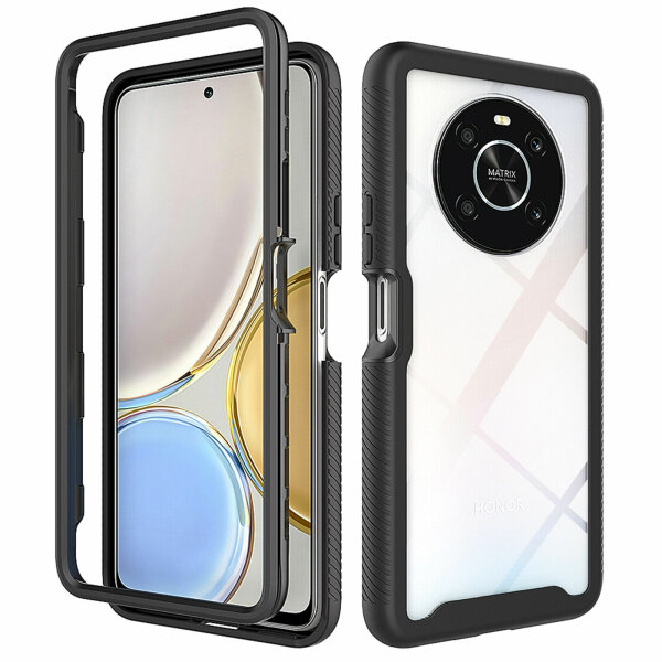 Hülle für Honor Magic4 Lite 5G, Handyhülle Cover 2-teilig TPU Body Bumper Case Schwarz