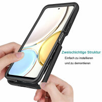 Hülle für Honor Magic4 Lite 5G, Handyhülle Cover 2-teilig TPU Body Bumper Case Schwarz