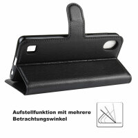 ZTE Blade A5 2019 Handy Tasche Flip Cover Wallet Case Schutz Hülle Etui Schale in Schwarz