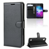 ZTE Blade A5 2019 Handy Tasche Flip Cover Wallet Case Schutz Hülle Etui Schale in Schwarz