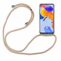 betterfon Handykette für Xiaomi Redmi Note 11 Pro 4G/5G Handyhülle mit Band  Beige / Braun