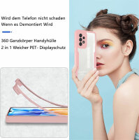 360° Grad Hülle für Samsung Galaxy A52 / A52s mit Integriertem Displayschutz Rosa