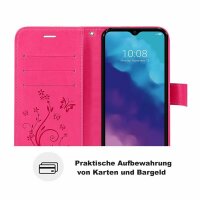 Handy Tasche ZTE Blade Hülle Schutzhülle Klapphülle Flip Case Buchhülle Etui TPU Blade V30 Vita Pink