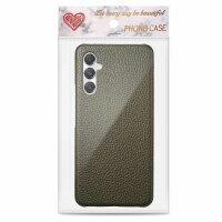 Hülle Handyhülle Stoßfeste Handy Tasche Ultra-Dünn Case Leder Bumper für Samsung Galaxy A15 Grün