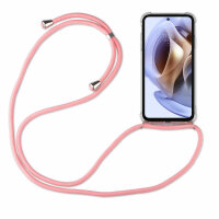 Handykette für Motorola Moto G31 / G41 Handyhülle mit Band Hülle mit Kordel  Rosa